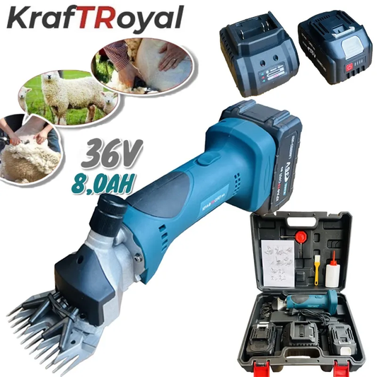 Акумулаторна машина за подстригване на животни KraftRoyal 36V 8.0AH С 2 БАТЕРИИ