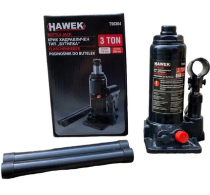 Хидравличен крик HAWEK Т90304, тип бутилка, 3 т
