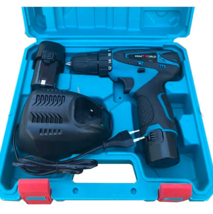 Акумулаторен двускоростен винтоверт KraftWorld 12V Li-Ion, 2Ah