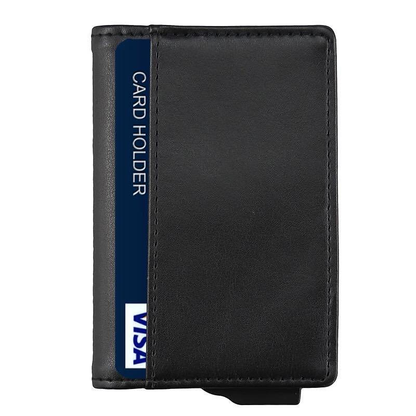 Кожен твърд калъф за карти с RFID защита